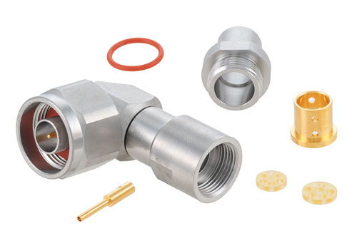 N オス直角 プレシジョン コネクタ、クランプ/はんだ接続、PE-P300LL