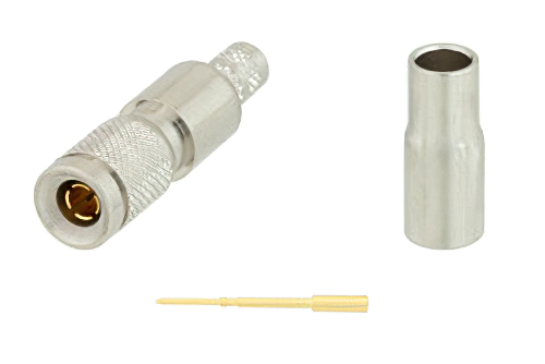 75 Ω 1.0/2.3 プラグ プッシュオンコネクタ、圧着/圧着接続、Belden 1855A