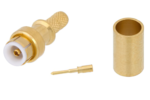 MMBX プラグ スナップオンコネクタ、圧着/はんだ接続、RG316-DS、RG188-DS、オス中心導体