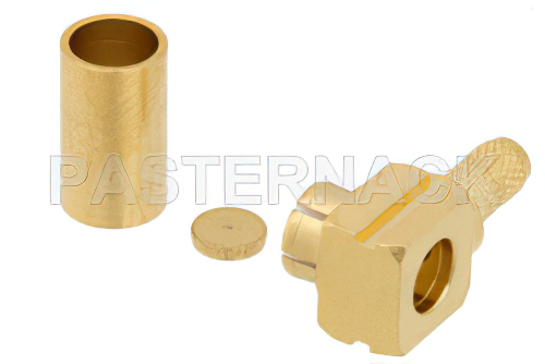 MMBX プラグ 直角スナップオンコネクタ、圧着/はんだ接続、RG316-DS、RG188-DS、オス中心導体