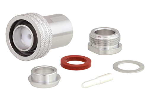 4.3-10 オス 低PIMプッシュオンコネクタ、クランプ/はんだ接続、RG213、RG8、RG225、RG214、RG393、IP67準拠