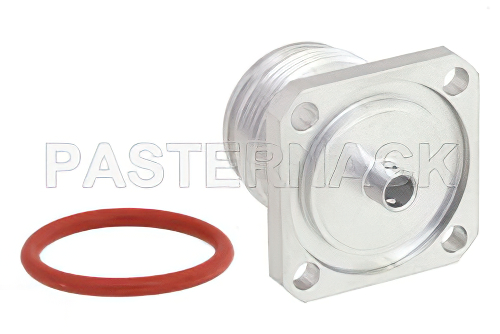 4.3-10 メス 低PIMコネクタ、はんだ接続、4ホールパネルマウント、RG402、PE-SR402AL、PE-SR402FL、PE-SR402FLJ、IP67準拠