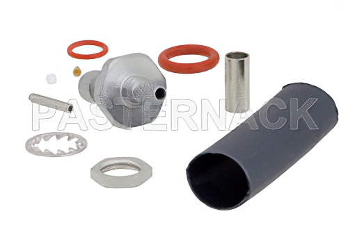 BMA プラグ バルクヘッドマウントスライドオンコネクタ、圧着/はんだ接続、RG178、RG196