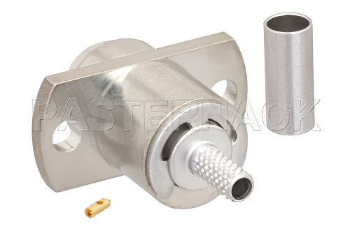 BMA ジャック スライドオンコネクタ、圧着/はんだ接続、2ホールパネルマウント、RG316、RG188、RG174、LMR-100A、PE-C100-LSZH