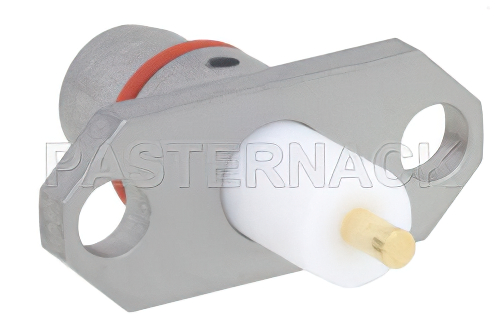 BMA プラグ スライドオンコネクタ、はんだ接続、2ホールパネルマウント、スタブターミナル、.481インチ穴間隔、最大 22GHz