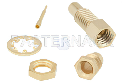 SSMC ジャック バルクヘッドマウントコネクタ、クランプ/はんだ接続、PE-SR405AL、PE-SR405FL、PE-SR405FLJ、PE-SR405TN、RG405