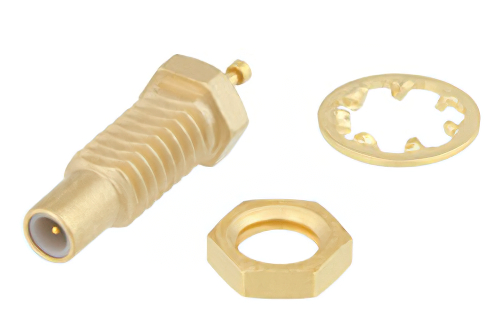 SSMC ジャック バルクヘッドマウントコネクタ、はんだ接続、タレットターミナル