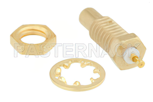 SSMC ジャック バルクヘッドマウントコネクタ、はんだ接続、タレットターミナル