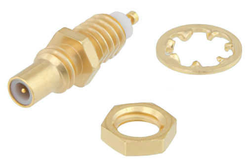 SSMC ジャック バルクヘッドマウントコネクタ、はんだ接続、タレットターミナル