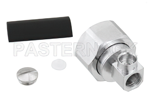 4.1/9.5 Mini DIN オス 直角コネクタ、はんだ接続、SPP-250-LLPL、低PIM