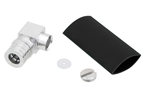 QMA オス 直角コネクタ、はんだ接続、SPP-250-LLPL、低PIM