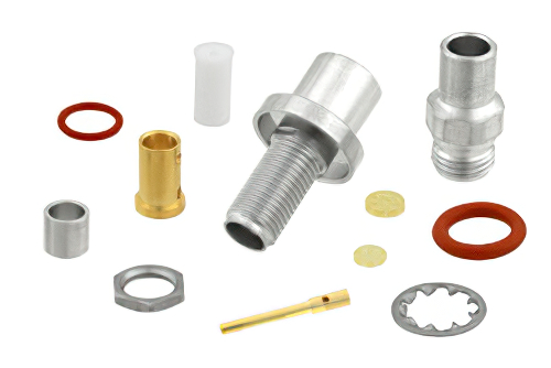 SMA メス バルクヘッドマウントコネクタ、クランプ/はんだ接続、PE-P160LL