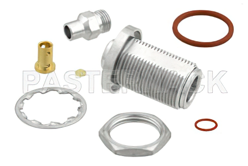 N メス バルクヘッドマウントコネクタ、クランプ/はんだ接続、PE-P160LL