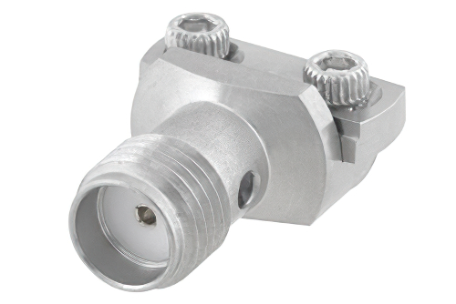 SMA メス コネクタ、クランプ/はんだ(キャプティブ端子)接続、エンドランチPCB、マイクロストリップ/コプラナーランチ, 0.005 インチ