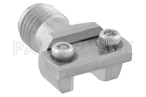 2.92mm メス コネクタ、クランプ/はんだ(キャプティブ端子)接続、エンドランチPCB、マイクロストリップ/コプラナーランチ, 0.005 インチ