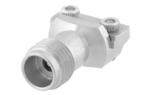 2.4mm メス コネクタ、クランプ/はんだ(キャプティブ端子)接続、エンドランチPCB、マイクロストリップ/コプラナーランチ, 0.005 インチ