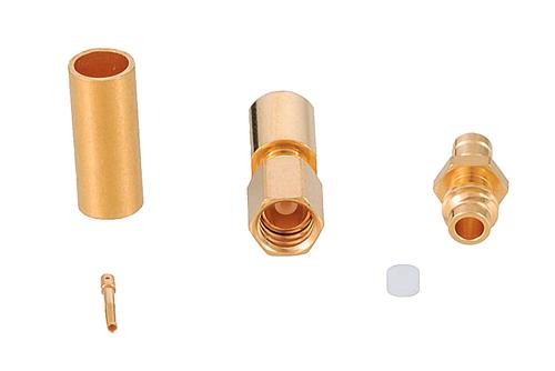 SSMC プラグ コネクタ、圧着/はんだ接続、RG188-DS、RG316-DS