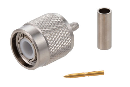 TNC オス コネクタ 圧着/圧着 接続,  RG188-DS, RG316-DS