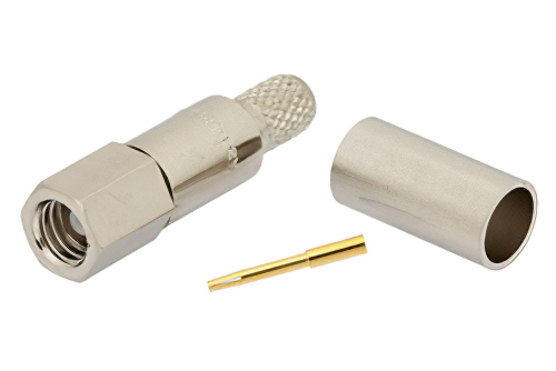 SMC プラグ コネクタ、圧着/はんだ接続、PE-P195、PE-C195、RG58、RG141、RG303、.195インチ、LMR-195