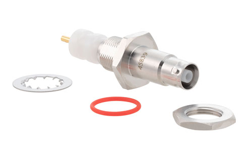 10KV メス バルクヘッドマウント 気密シール コネクタ, はんだ接続, 0.315 インチ ピンターミナル