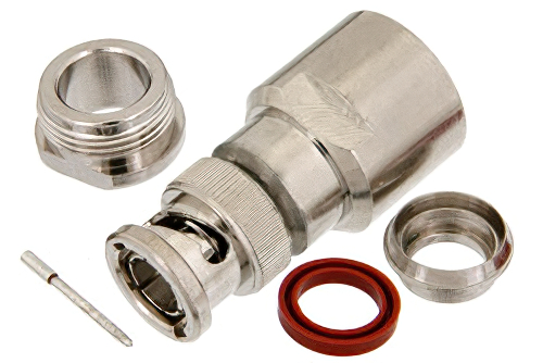 75 Ω BNC オス コネクタ、クランプ/はんだ接続、RG11、RG144、RG216