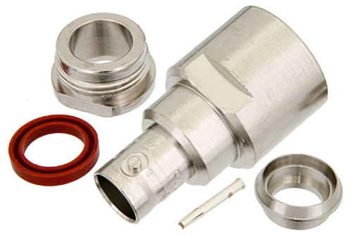 75 Ω BNC メス コネクタ、クランプ/はんだ接続、RG11、RG144、RG216