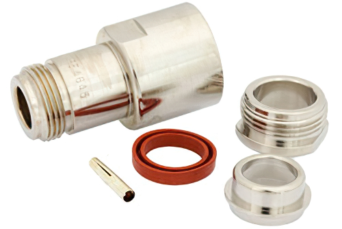 N メス コネクタ、クランプ/はんだ接続、RG14、RG217