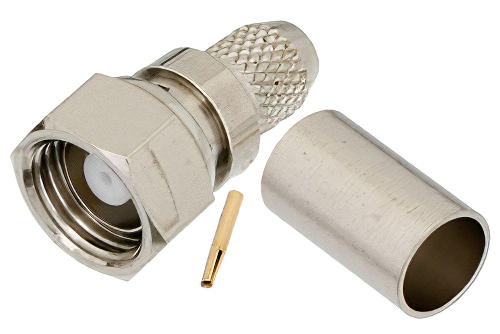 75 Ω SMC プラグ コネクタ、圧着/はんだ接続、RG59、RG62、RG71