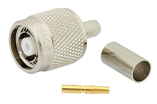 逆極性 TNC オス コネクタ、圧着/はんだ接続、RG55、RG141、RG142、RG223、RG400