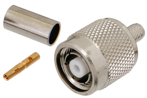 逆極性 TNC オス コネクタ、圧着/はんだ接続、RG58