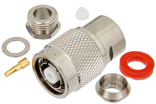 逆極性 TNC オス コネクタ、クランプ/はんだ接続、RG59、RG62、RG71