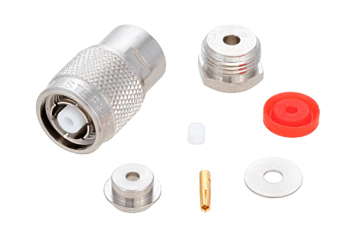 逆極性 TNC オス コネクタ、クランプ/はんだ接続、RG174、RG316、RG188