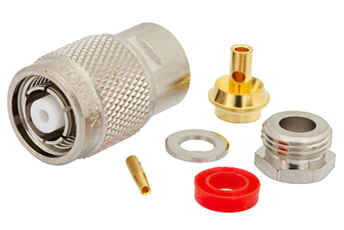 逆極性 TNC オス コネクタ、クランプ/はんだ接続、PE-SR405AL、PE-SR405FL、RG405