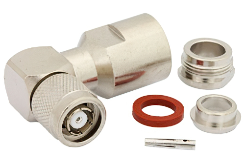 逆極性 TNC オス 直角コネクタ、クランプ/はんだ接続、RG213、RG214、RG8、RG9、RG225、RG393、RG215