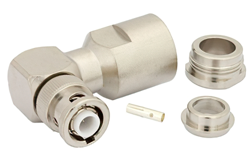 MHV オス 直角コネクタ、クランプ/はんだ接続、RG213、RG214、RG8、RG9、RG11、RG225、RG393