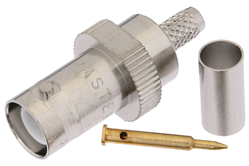 逆極性 BNC メス コネクタ、圧着/はんだ接続、RG55、RG141、RG142、RG223、RG400