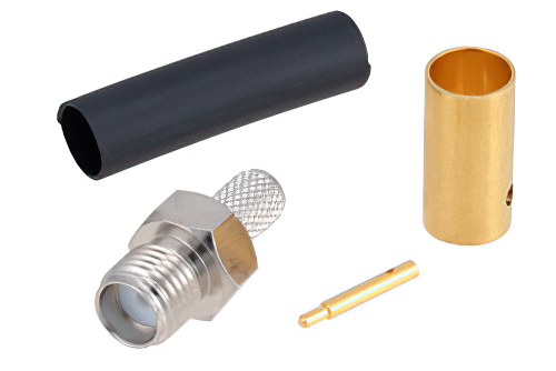 逆極性 SMA メス コネクタ、はんだ接続、RG58、RG55、RG141、RG142、RG223、RG400