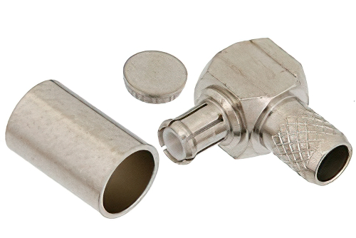 MCX プラグ 直角コネクタ、圧着/はんだ接続、RG58、RG303、RG141、PE-C195、PE-P195、LMR-195、.195インチ