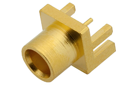 MCX ジャック コネクタ、はんだ接続、.042インチエンドランチPCB