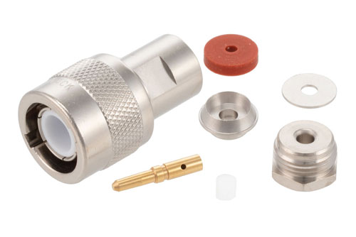 C オス コネクタ、クランプ/はんだ接続、RG174、RG316、RG188