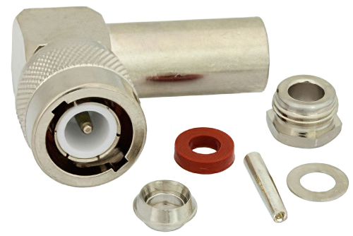 C オス 直角コネクタ、クランプ/はんだ接続、RG55、RG58、RG141、RG142、RG223、RG303、RG400、PE-C195、PE-P195、LMR-195