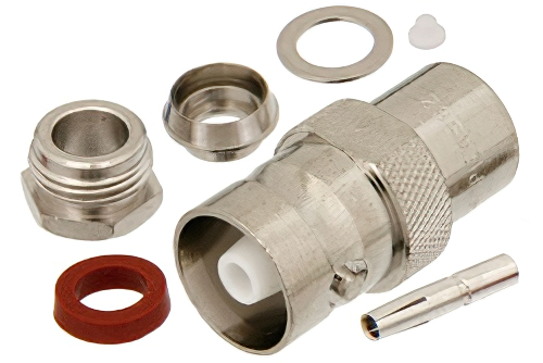 C メス コネクタ、クランプ/はんだ接続、RG59、RG62