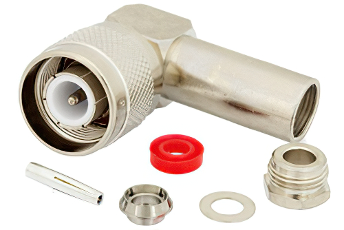 SC オス 直角コネクタ、クランプ/はんだ接続、RG58、RG55、RG141、RG142、RG223、RG400