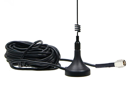 マグネットマウントターミナルアンテナ、16フィートのRG174/U 同軸ケーブル付き, SMAオス, 890-960 MHz | 1710-1880 MHz, 3dBi