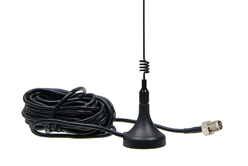 デュアルバンド マグネチックマウント アンテナ、10フィートのRG174A/U 同軸ケーブル付き, SMAメス, 880-965 MHz | 1710-2170 MHz, 3dBi