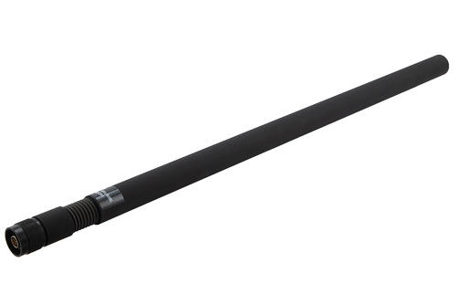 高性能広帯域共線垂直アンテナ スプリング 457mm付き, 黒 ラドーム, Nオス, 2200-2500 MHz, 6 dBi