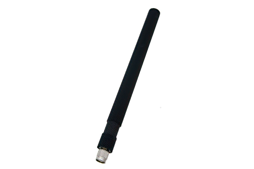 高性能広帯域垂直アンテナ スプリング 11インチ付き, 黒 ラドーム, TNCオス, 5250-5850 MHz, 6 dBi