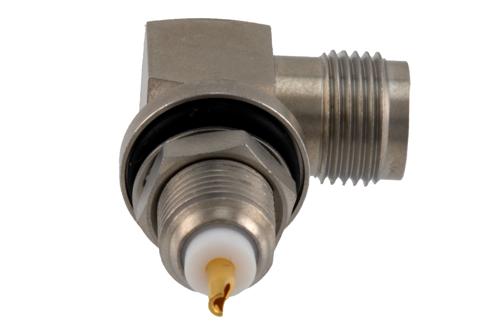 TNC ジャック 直角 バルクヘッド マウントコネクタ はんだ接続