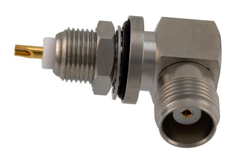 TNC ジャック 直角 バルクヘッド マウントコネクタ はんだ接続