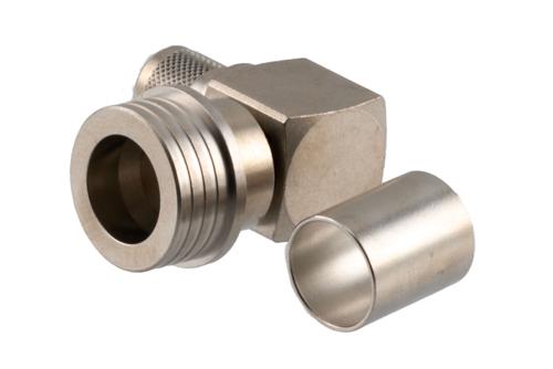 QN プラグ 直角 コネクタ 圧着/はんだ接続, RG214, RG225, RG393, RG9